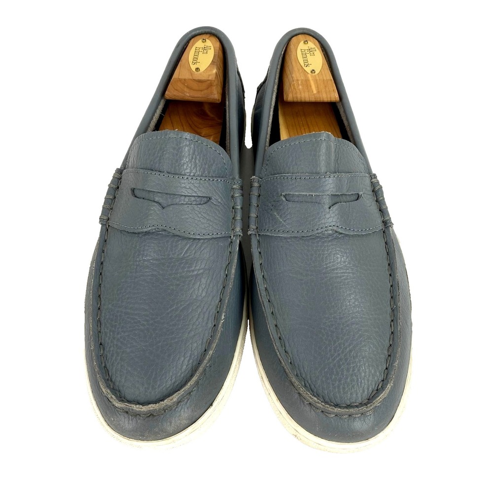 Cole Haan Grand OS Leather Penny Loafers Men's 10.5 M Gray Mocs Slip On Shoes - Picture 2 of 8